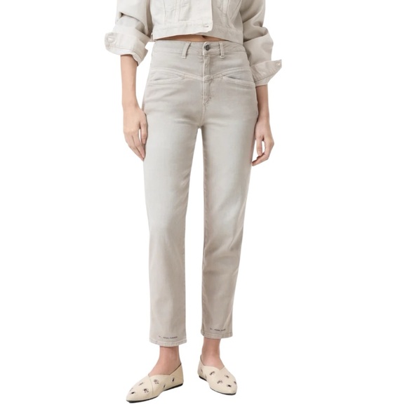 Closed Denim - Closed Gray Relaxed Pedal Pusher Jeans Size Small